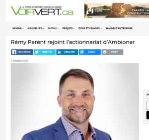 Article du Journal Voir Vert sur Ambioner